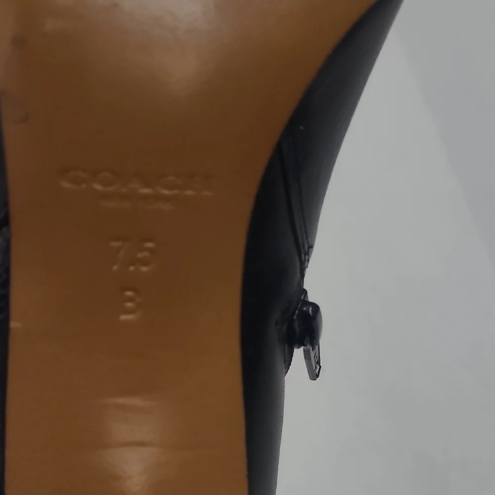 Coach Black Leather Pointed Toe Boots Size 7.5 ***See Description*** - Picture 11 of 11